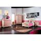 Anteprima foto camera da letto in legno di abete in stile rustico country shabby chic arredo abitazioni hotel alberghi agriturismo color rosa