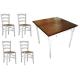 Anteprima foto set roma tavoli + 4 sedie in stile shabby chic per arredo bar ristorante