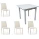 Anteprima foto (1/10) set completo sedie e tavolo per ristorante stile moderno contemporaneo color bianco