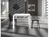Foto tavolo moderno contemporaneo allungabile color bianco 90(+60)x90 cm
