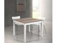 Foto tavolo shabby provenzale in laminato bicolore bianco e rovere