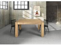 Foto tavolo allungabile stile rustico moderno in abete naturale