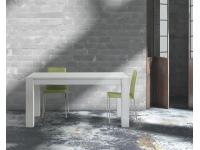 Foto tavolo allungabile abete bianco spazzolato