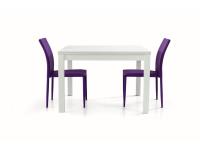 Foto tavolo allungabile a libro color bianco frassinato moderno contemporaneo 90(180)x90 cm