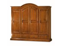 Foto armadio 4 ante 4 cassetti in legno per arredamenti in stile classico