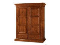 Foto armadio in legno 2 ante 2 cassetti intagliato arte povera