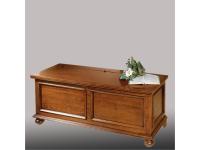 Foto cassapanca con contenitore in legno con ribalta per arredamenti classici in stile cm 100