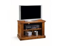 Foto porta tv in legno con 2 ruote e vano a giorno per arredamenti in stile classico