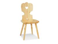 Foto sedia cuore perugia con schienale lavorato in legno di pino per arredo bar cucina ristorante taverna