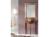 Foto consolle intarsiata in legno a mezza luna arredamenti in stile classico con 1 cassetto