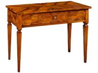 Foto consolle in legno, intarsiata 1 cassetto arte povera