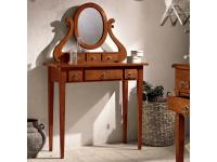 Foto consolle classica in legno con alzatina e 3 cassetti per arredi in stile