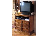 Foto porta tv in legno in stile classico arte povera 6 cassetti e 1 vano a giorno