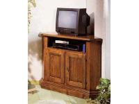 Foto porta tv ad angolo in legno 2 porte e 1 vano giorno per arredamenti in stile classico arte povera