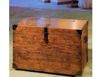 Foto panca baule in legno massello in stile classico arte povera