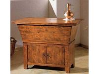 Foto credenza madia in legno massello con 2 porte e 1 ribalta in stile classico arte povera