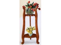 Foto portavaso in legno in stile classico arte povera con 2 ripiani