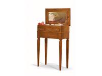 Foto portagioie in legno in stile classico arte povera con 4 cassetti e 1 ribalta