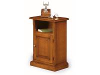 Foto porta telefono in legno per arredamenti in stile arte povera classico con 1 cassetto e 1 vano a giorno