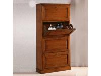 Foto scarpiera in legno 4 ante a ribalta per 24 paia in stile classico