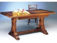 Foto tavolo allungabile per arredamenti in stile classico rustico in legno toulipier da 160 cm