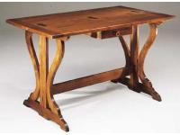 Foto tavolo consolle in legno apribile con un cassetto 140 cm in stile classico arte povera