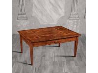 Foto tavolino da salotto in legno con cassetto e piano intarsiato per arredamenti in stile classico arte povera