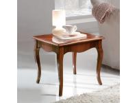 Foto tavolino quadrato in legno per arredamenti in stile classico artepovera con gambe a spada