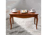 Foto tavolino rettangolare in legno con gambe a spada in stile classico artepovera