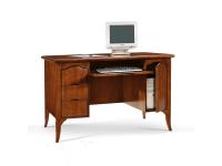 Foto scrivanie in legno 1 porta 3 cassetti con gambe a sciabola per arredi camere da letto casa hotel albergo stile classico