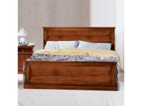 Foto letto matrimoniale in legno massello per arredamenti classici