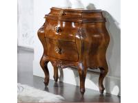 Foto comodino in legno 3 cassetti sagomato per arredamenti in stile classico barocco
