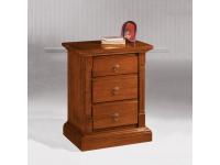 Foto comodino in legno 3 cassetti in stile per arredamenti classici arte povera