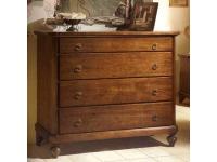 Foto comò per arredi in stile classico in legno 4 cassetti piedi a cipolla