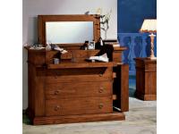 Foto comò in legno 7 cassetti con fianchi apribili per arredamento in stile classico arte povera