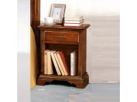 Foto comodino in legno 1 cassetto 1 vano a giorno per arredamenti classici arte povera