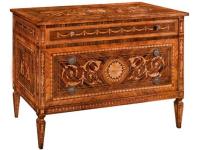 Foto comò per arredamento classico in legno 3 cassetti intarsiato