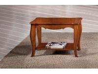 Foto portavaligie in legno con gambe sciabola e motivo sagomato ideale per arredo in stile classico arte povera