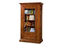 Foto vetrinetta classica arte povera in legno 1 anta 1 cassetto 3 ripiani