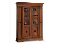 Foto vetrina in legno 2 ante scorrevoli 3 ripiani per arredamenti in stile classico