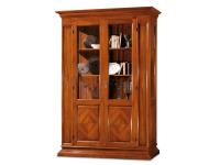 Foto vetrina in legno 2 ante 3 ripiani per arredamenti in stile classico