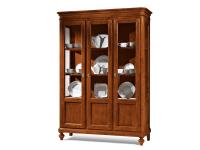 Foto vetrina in legno 3 ante con vetro per arredamenti in stile classico