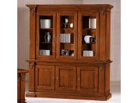 Foto libreria classica chiusa in legno con alzata