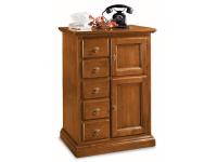 Foto stipo in legno massello in stile classico 5 cassetti 2 ante