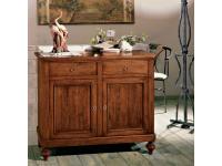 Foto credenza in legno 2 porte 2 cassetti in stile classico arte povera