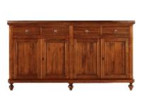 Foto credenza in legno 4 ante 4 cassetti