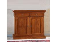 Foto credenza in legno 2 ante 2 cassetti con cornice intagliata