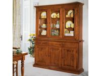 Foto credenza con vetrina in legno per arredi in stile classico arte povera