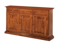 Foto credenza in legno in stile classico arte povera con 3 cassetti 3 ante