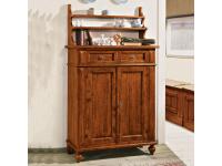 Foto credenzina in legno con piattatia 2 ante 2 cassetti in stile classico arte povera